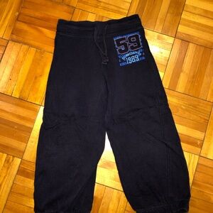 Blue Relaxed Fit Sweatpants with Elastic Cuffs